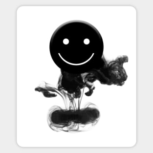 Black Smiley Sticker